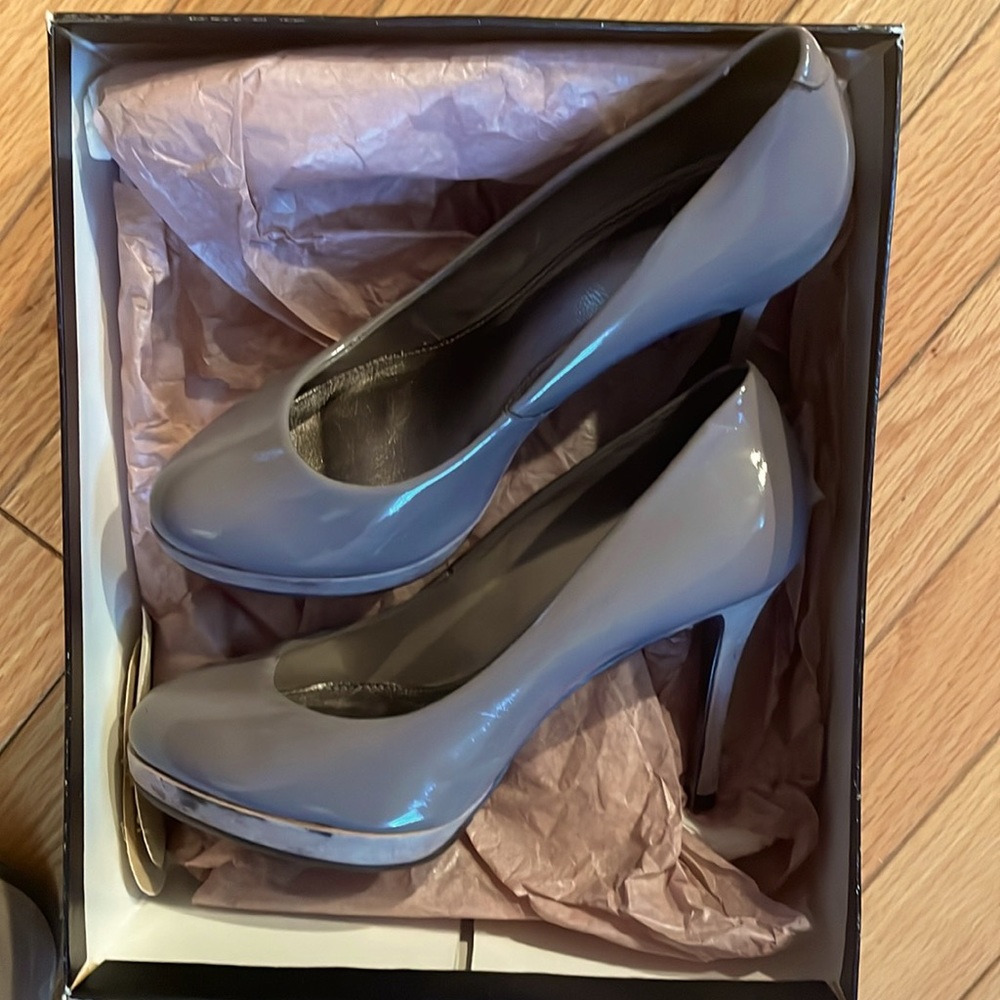 Carvela Grey Patent Heels